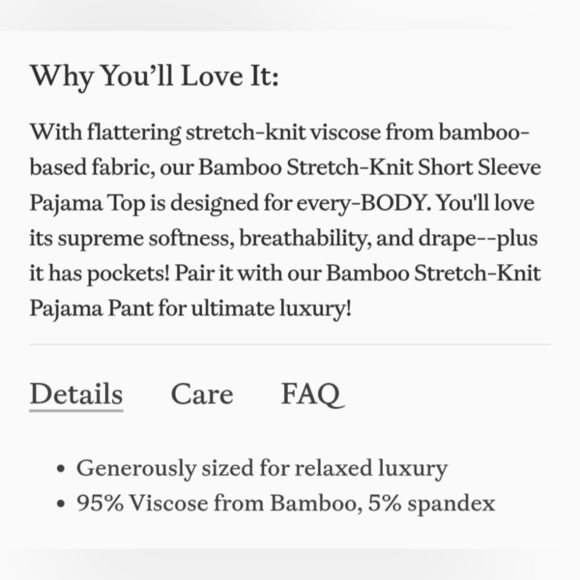 Cozy Earth Pajama Top. New. XXXL. - Picture 7 of 8